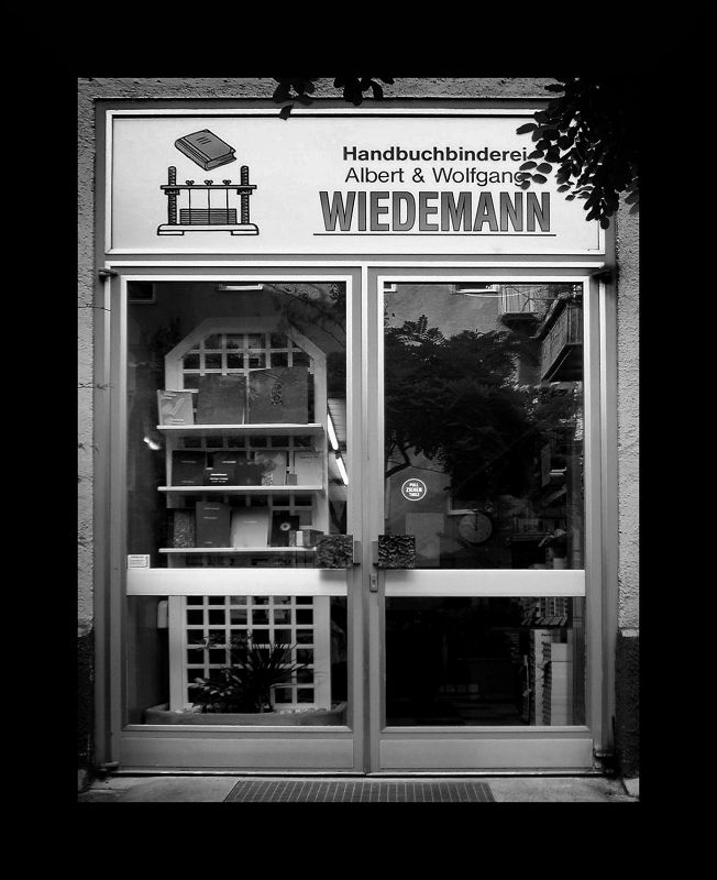 Eingang zur Buchbinderei Wiedemann